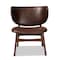 Baxton Studio Marcos Mid-Century Modern Dark Brown Faux Leather Wood Living Room Accent Chair 190-11712-ZORO - alternate 7